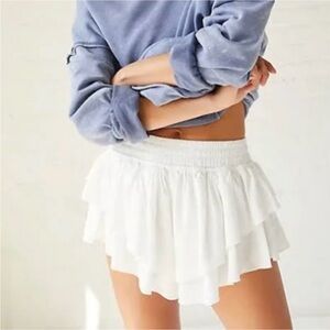 Free people movement prima shorts, layered white size small